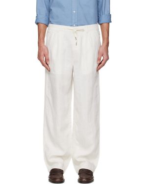 Polo Ralph Lauren Off- Lateef Slim Tapered-Fit Linen Trousers - White