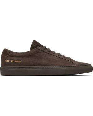 Common Projects Nubuck Achilles Trainers - Black