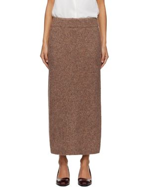 Lauren Manoogian Loft Pencil Midi Skirt - Brown