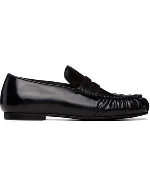 Alohas Aven Leather Loafers - Black