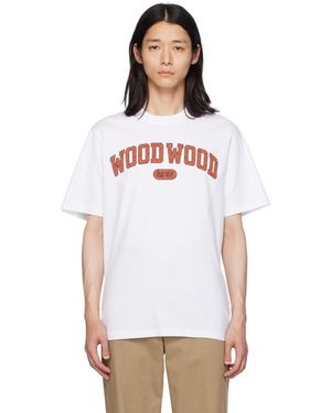 WOOD WOOD T-shirt de style collégial bobby blanc