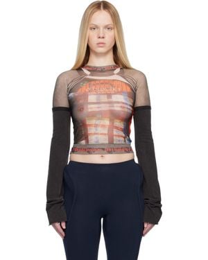 OTTOLINGER Mesh Hybrid Longsleeve T-shirt - Blue