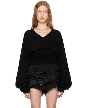 Renaissance Renaissance Catalan Tiered Cashmere V-Neck Jumper - Black