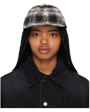 we11done Bleach Check Cap - Black
