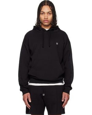 HUGO Lace Trim Hoodie - Black