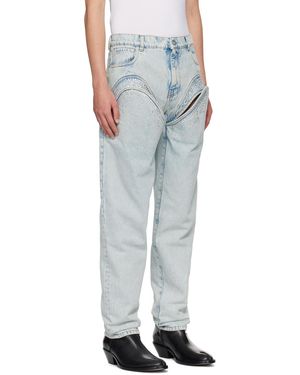 OTTOLINGER Ssense Exclusive Blue Signature Wrap Jeans for