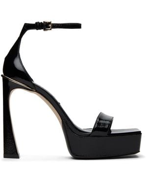 Victoria Beckham Black Square Toe Heeled Sandals