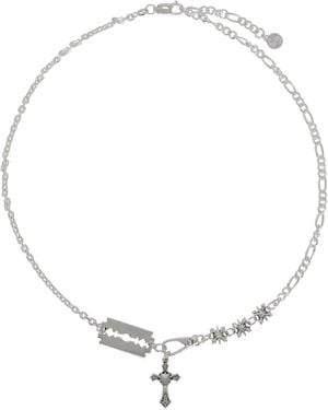 Stolen Girlfriends Club Razor Cross Necklace - Metallic
