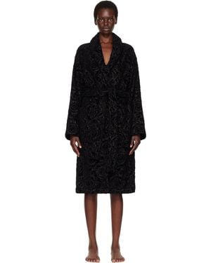 Versace Barocco Bathrobe - Black