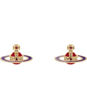 Vivienne Westwood Small Neo Bas Relief Earrings - Black