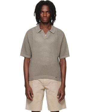 Represent Taupe Beverly Knit Polo - Multicolour