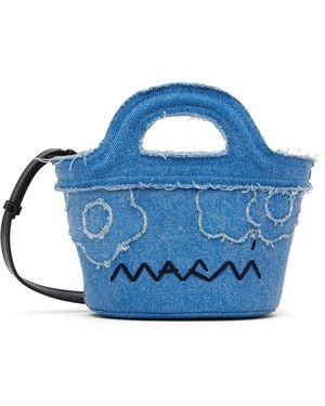 Marni Tropicalia Micro Denim Tote - Blue