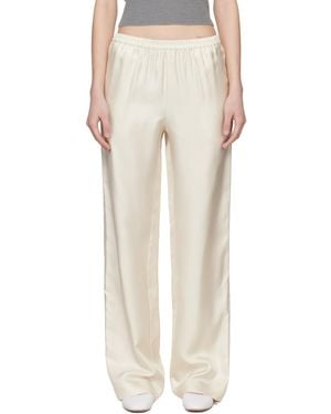 Loulou de Saison Off- Alera Lds Silk Twill Trousers - White
