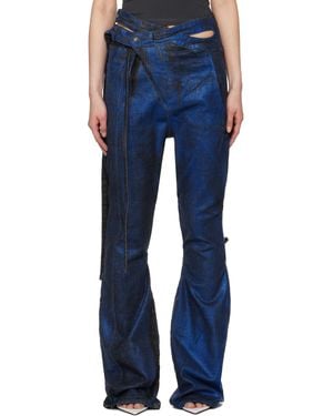OTTOLINGER Ssense Exclusive Signature Wrap Jeans - Blue