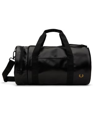 Fred Perry Tonal Barrel Duffle Bag - Black