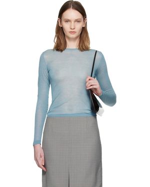 Paloma Wool Pull Losa Bleu À Col Ras Du Cou