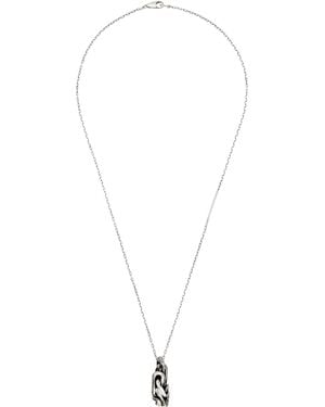 Title Of Work Crushed Link Necklace - Metallic