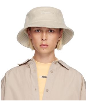 Jacquemus Off- 'The Cachemiro' Bucket Hat - Natural