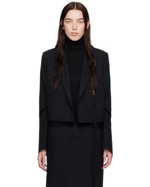 Ann Demeulemeester Inge クロップド テーラードジャケット - ブラック