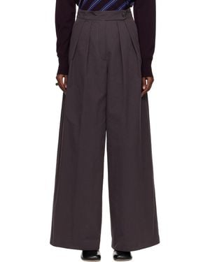Dries Van Noten Heavy Cotton Poplin Trousers - Black