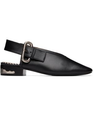 Toga Ssense Exclusive Leather Ballerina Flats - Black