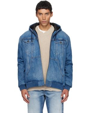 Egonlab Hooded Denim Jacket - Blue