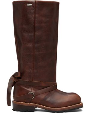Our Legacy Tan High Engine Tall Boot - Brown
