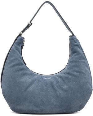 Rag & Bone Hudson Large Suede Bag - Blue