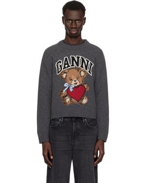 Ganni Graphic Bear Jumper - Black