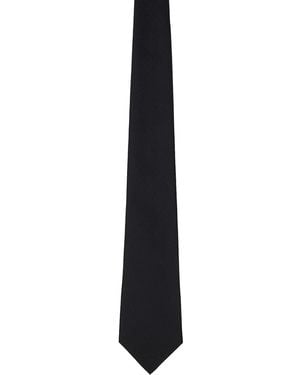 Comme des Garçons Silk Herringbone Tie - Black