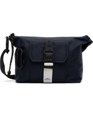 A.P.C. Trek Satchel Bag - Blue