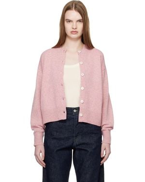 &Daughter Ada Crewneck Cardigan - Pink