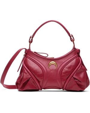 Marine Serre Glossy Leather Futura Mini Bag - Red