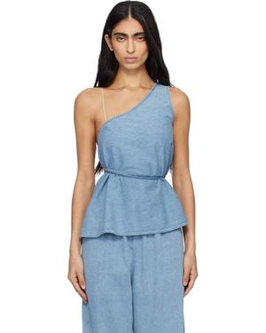 Baserange Eye Denim Top - Blue