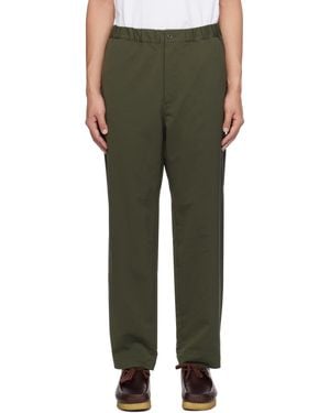 Nanamica Khaki Alphadry Wide Easy Trousers - Green