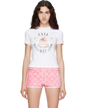CASABLANCA 'Casa Way' Ringer Short Sleeve T‑Shirt - Pink