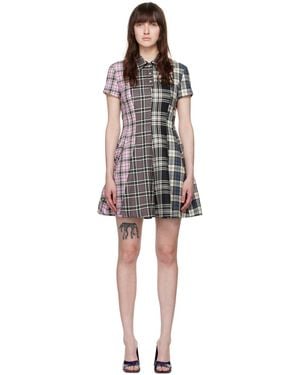 MSGM Check Minidress - Black