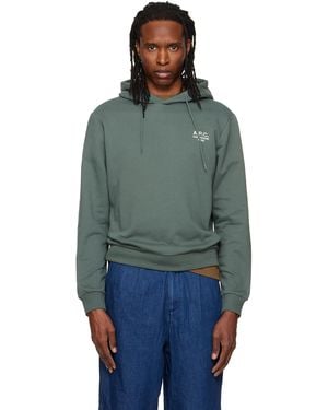 A.P.C. Standard 'Rue Madame' Hoodie - Green