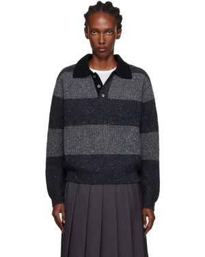 DUNST Chunky Rugby Polo - Black