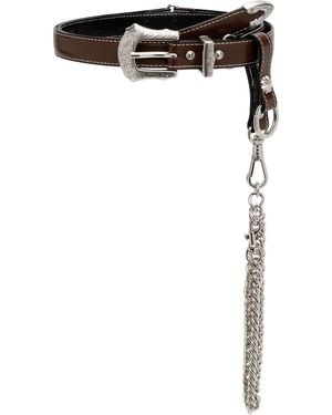 Toga ブラウン Chain Key Ring ベルト - ブラック