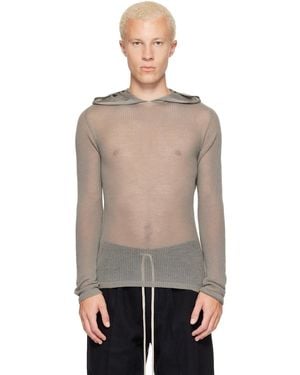 Rick Owens Tower Sheer Hoodie - Natural