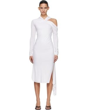AARON ESH Jersey Twist Strap Midi Dress - Black