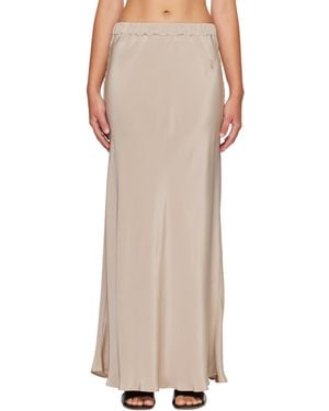 Max Mara Taupe Sospiro Maxi Skirt - Natural