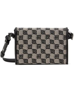 MISBHV Taupe & Black Jacquard Monogram Phone Pouch
