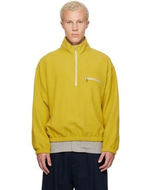 Rier Pull Jaune En Molleton Polaire