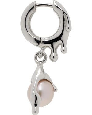 ALAN CROCETTI Nano Pearl Melt Single Earring - Black