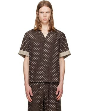 Ferragamo Habotai Silk Shirt - Brown