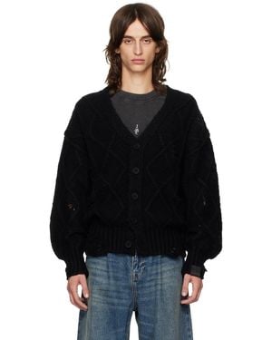 Stolen Girlfriends Club Distressed Altered State Cardigan - Black