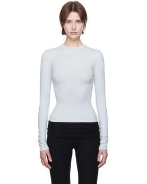 Skims ブルー Cotton Jersey 長袖Tシャツ - ホワイト