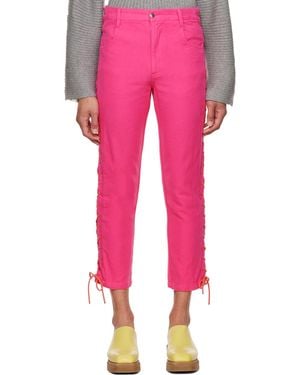 Eckhaus Latta Laced Trousers - Pink